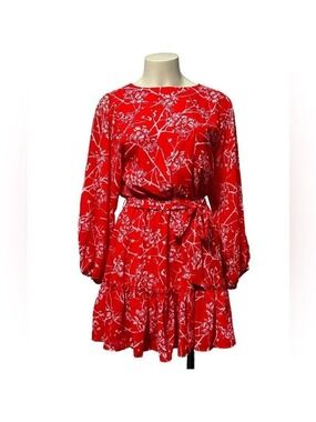 Flying Tomato Red Floral Dress Size S